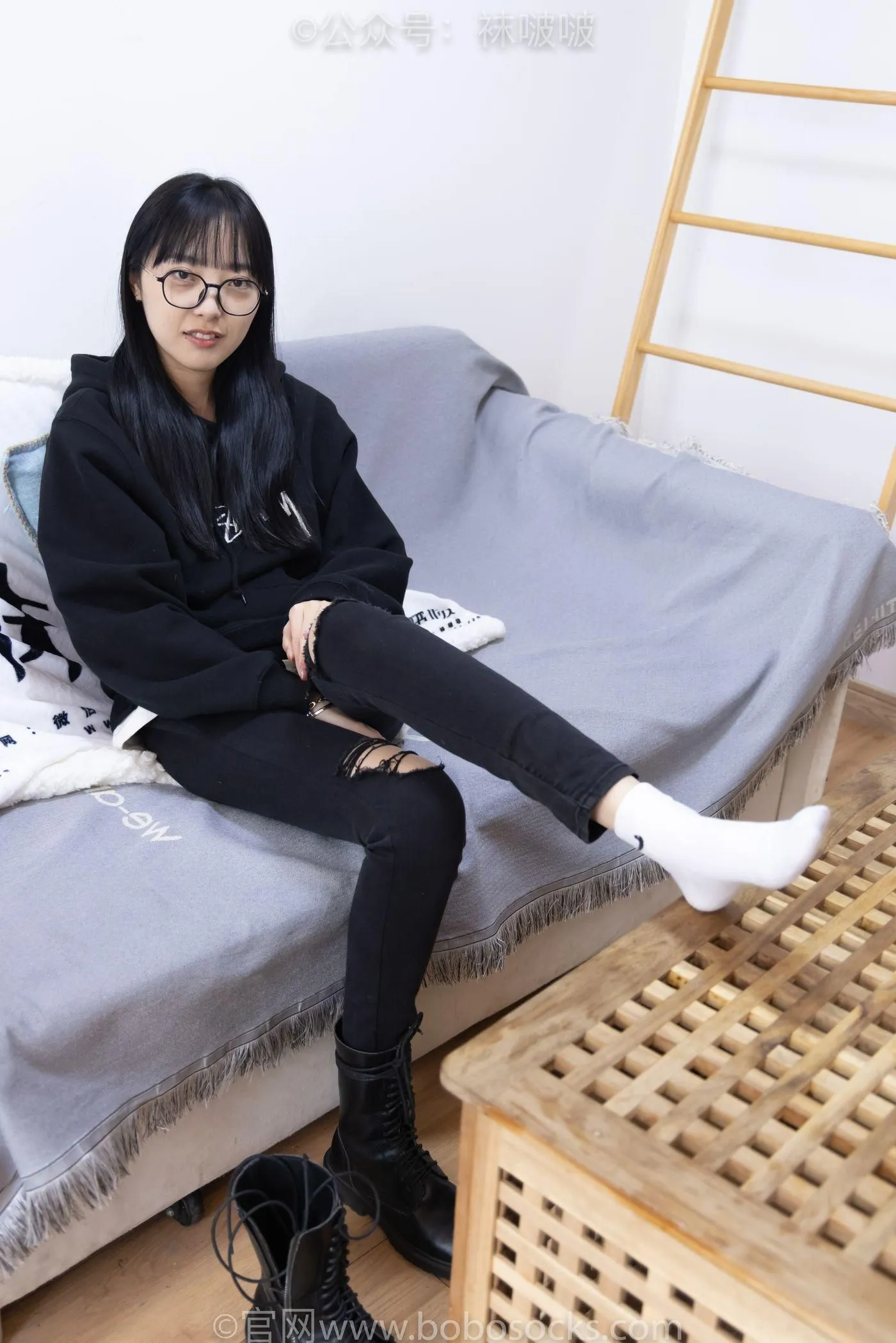 [BoBoSocks袜啵啵]NO.061 稚予-短靴、白棉袜、裸足 [145P]插图